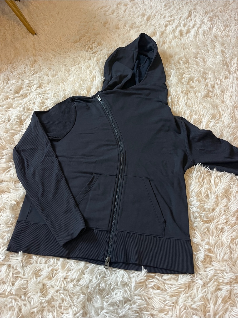Athleta Navy Women's Asymmetrical Zip Hoodie